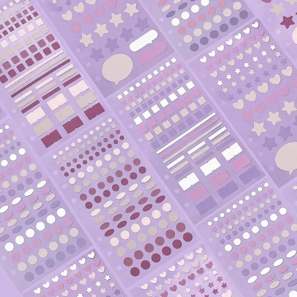 BGM Planner Sticker Sheet - Daily Palette Lilac Stickers BGM 