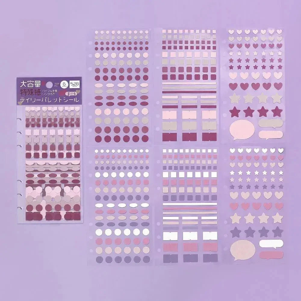 BGM Planner Sticker Sheet - Daily Palette Lilac Stickers BGM 