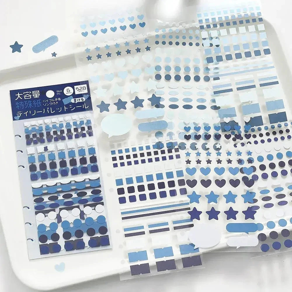 BGM Planner Sticker Sheet - Daily Palette Ocean Stickers BGM 