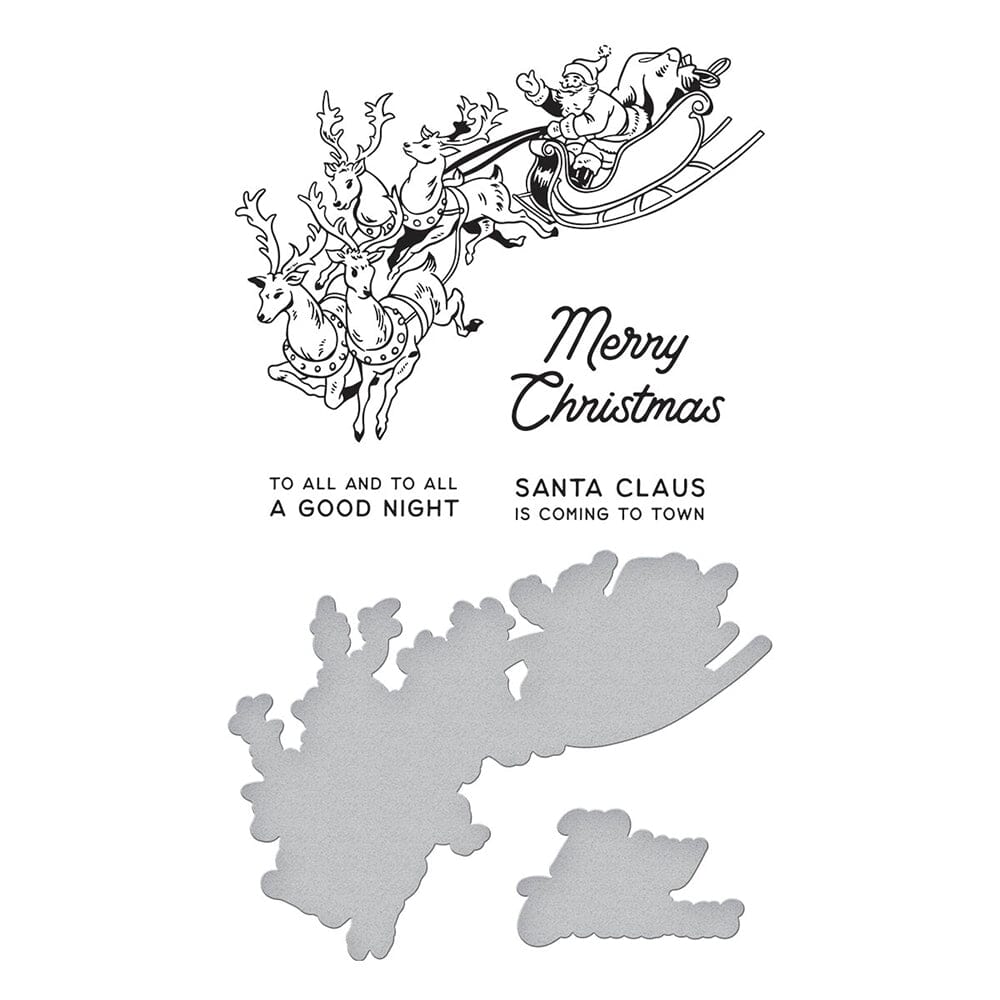 Simon Hurley Spellbinders Santa's Sleigh Press Plate & Die Set Cutting Dies Simon Hurley 