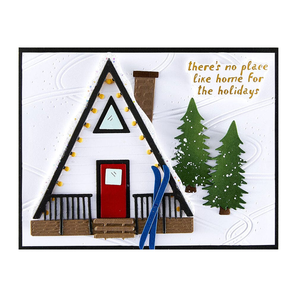 Simon Hurley Spellbinders Ski-Son's Greetings Sentiments Press Plate & Die Set Cutting Dies Simon Hurley 