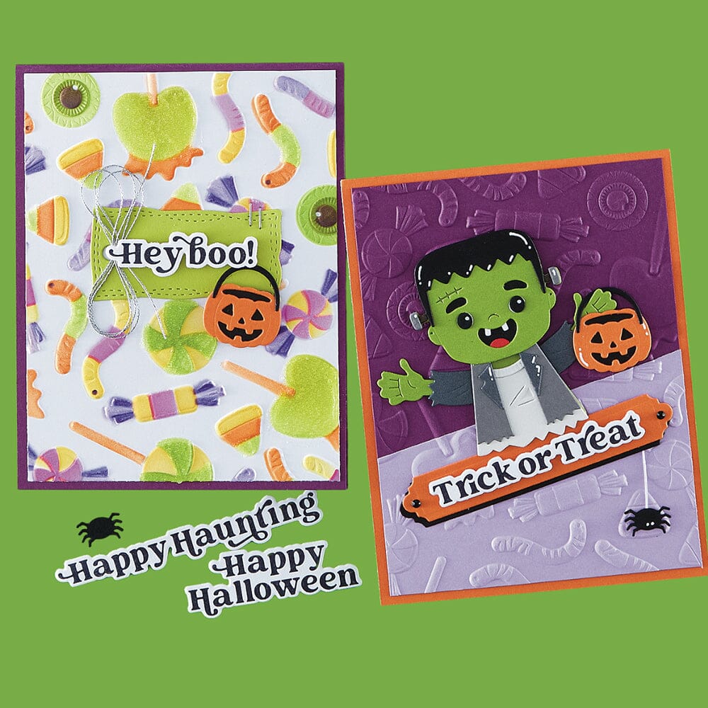 Simon Hurley create. Spellbinders Spooky Sentiments Hot Foil Plate & Die Cutting Dies Simon Hurley 