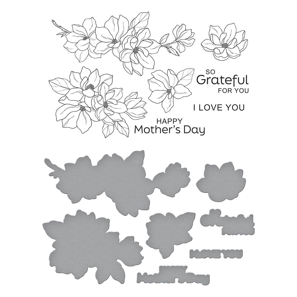 Simon Hurley create. Spellbinders Spring Magnolias Press Plate & Die Cutting Dies Simon Hurley 