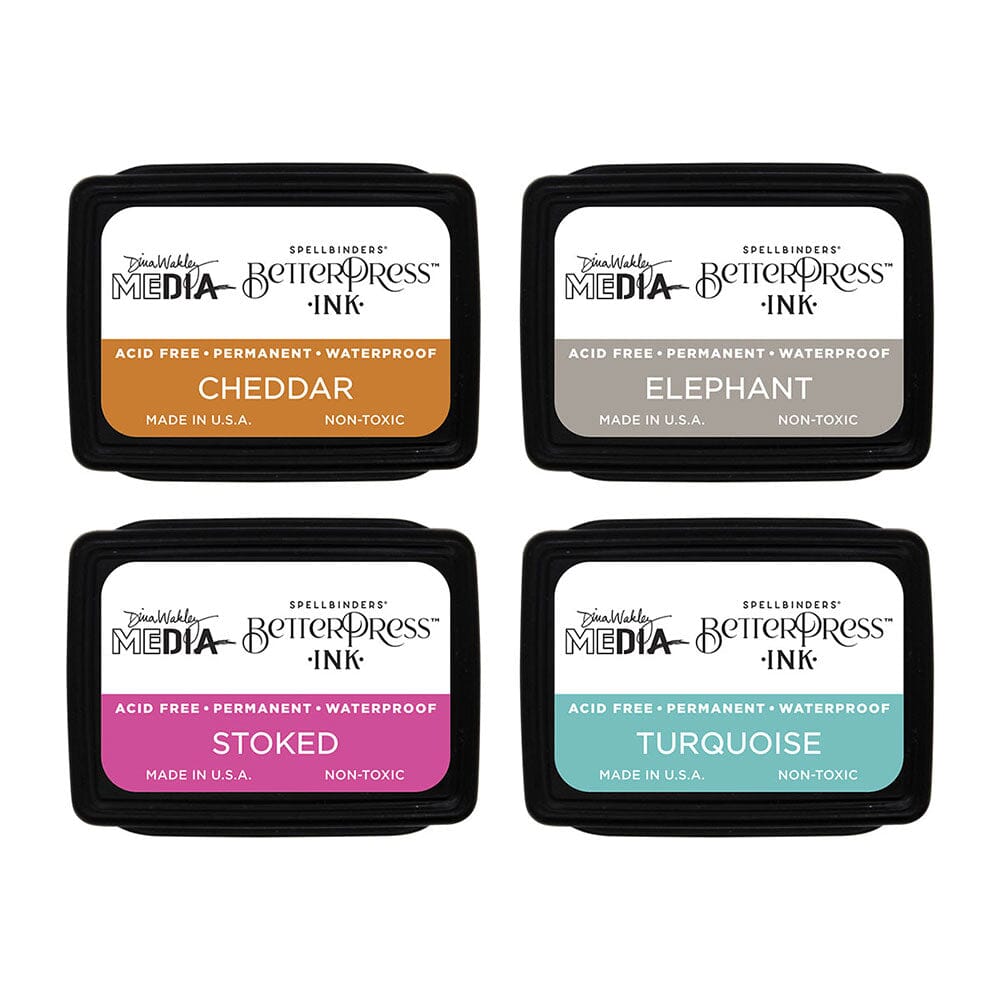 Dina Wakley MEdia Spellbinders BetterPress Mini Ink Kit - Dina's Faves Ink Pad Dina Wakley Media 