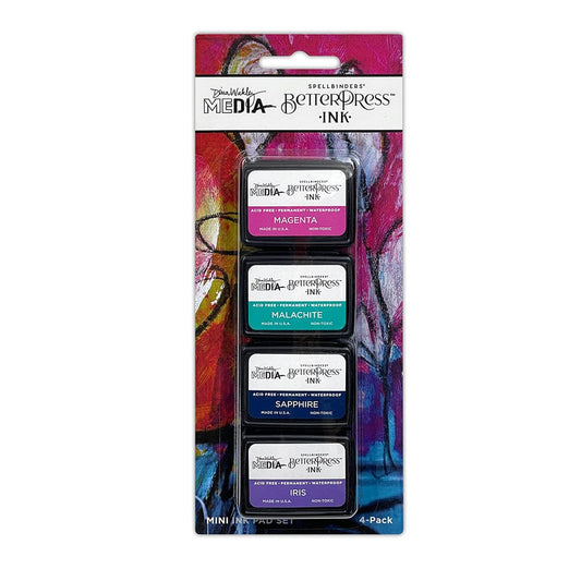 Dina Wakley MEdia Spellbinders BetterPress Mini Ink Kit - Happy Ink Pad Dina Wakley Media 
