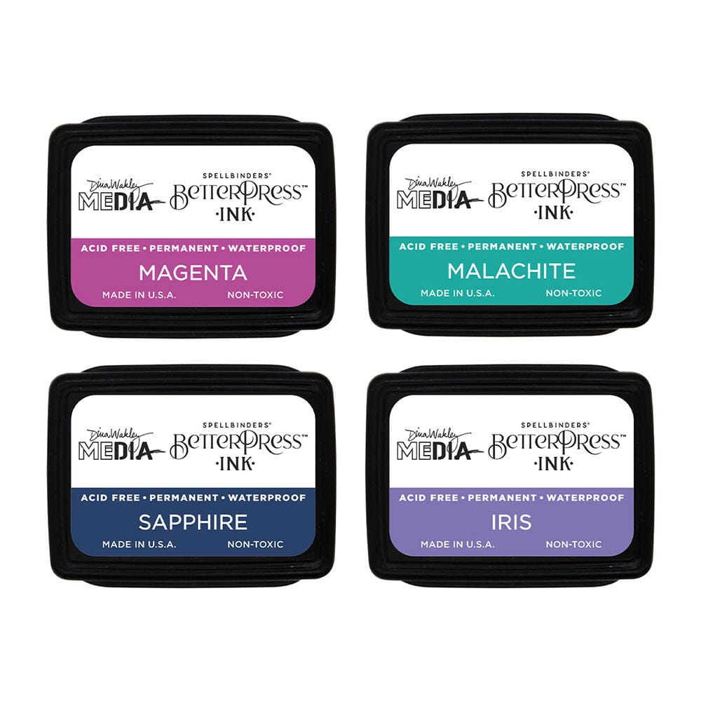 Dina Wakley MEdia Spellbinders BetterPress Mini Ink Kit - Happy Ink Pad Dina Wakley Media 