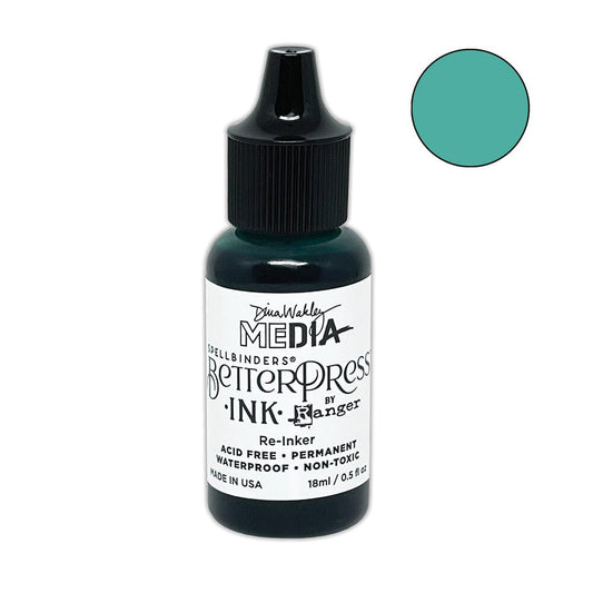 Dina Wakley MEdia Spellbinders BetterPress Re-Inker - Malachite Ink Dina Wakley Media 