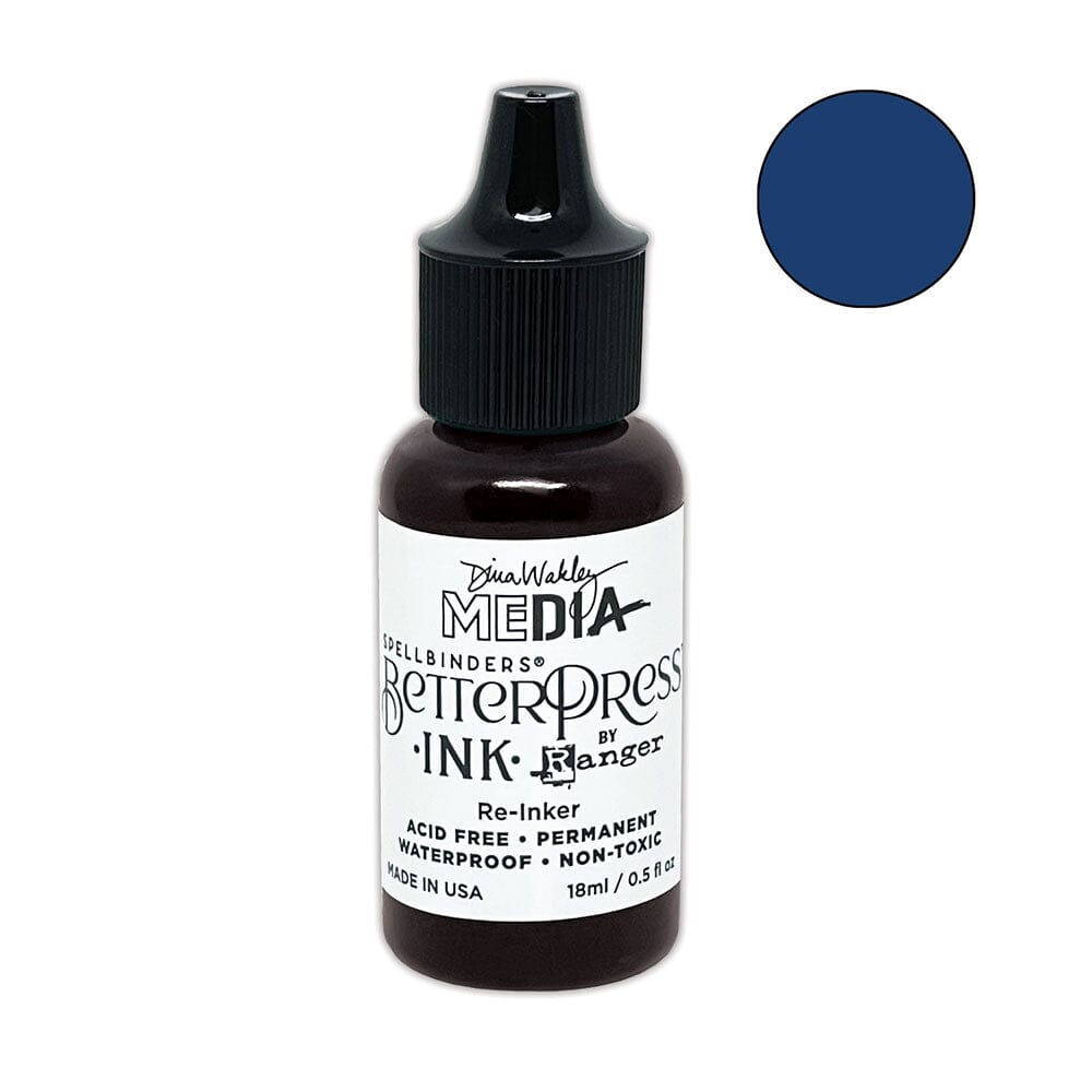 Dina Wakley MEdia Spellbinders BetterPress Re-Inker - Sapphire Ink Dina Wakley Media 