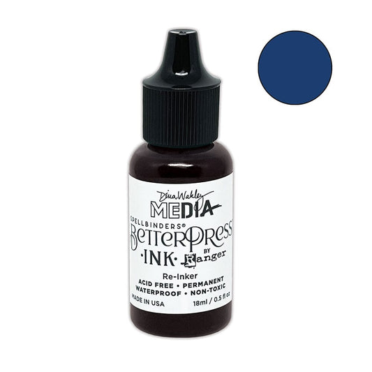 Dina Wakley MEdia Spellbinders BetterPress Re-Inker - Sapphire Ink Dina Wakley Media 