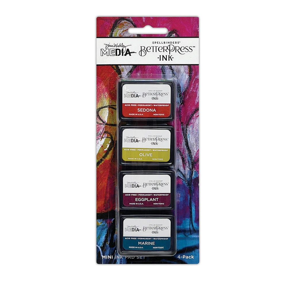 Dina Wakley MEdia Spellbinders BetterPress Mini Ink Kit - Earthy Ink Pad Dina Wakley Media 