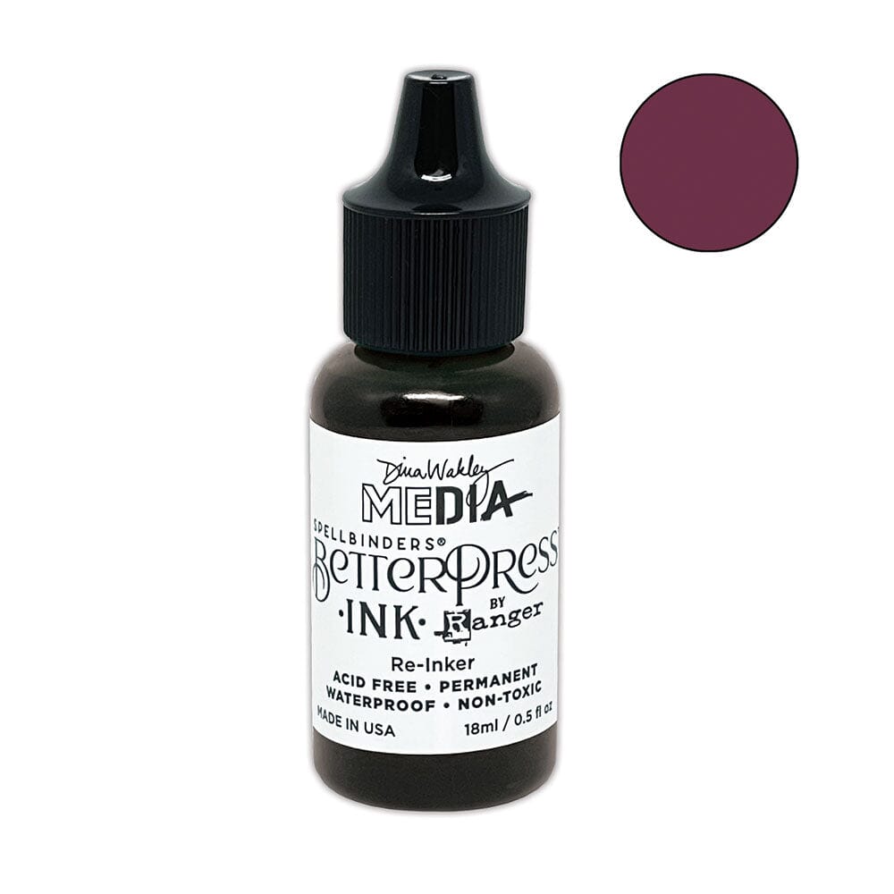 Dina Wakley MEdia Spellbinders BetterPress Re-Inker - Eggplant Ink Dina Wakley Media 
