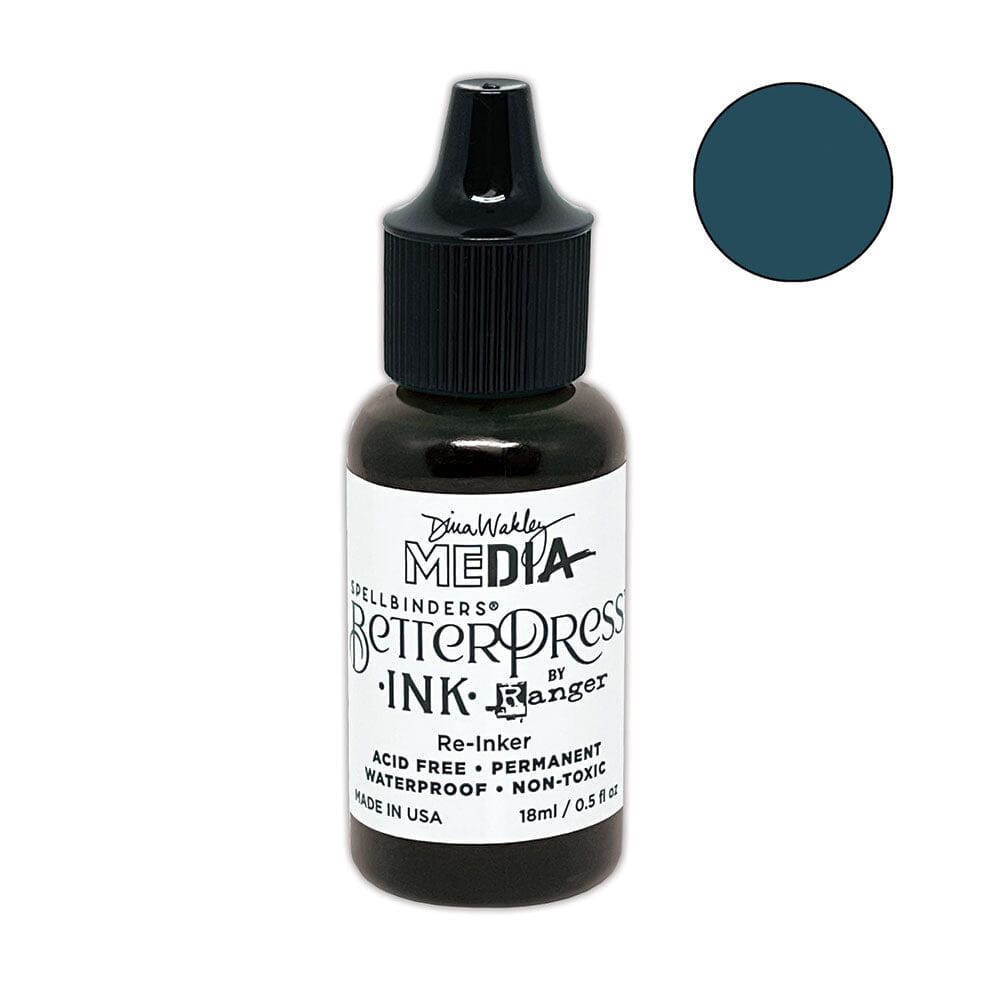 Dina Wakley MEdia Spellbinders BetterPress Re-Inker - Marine Ink Dina Wakley Media 