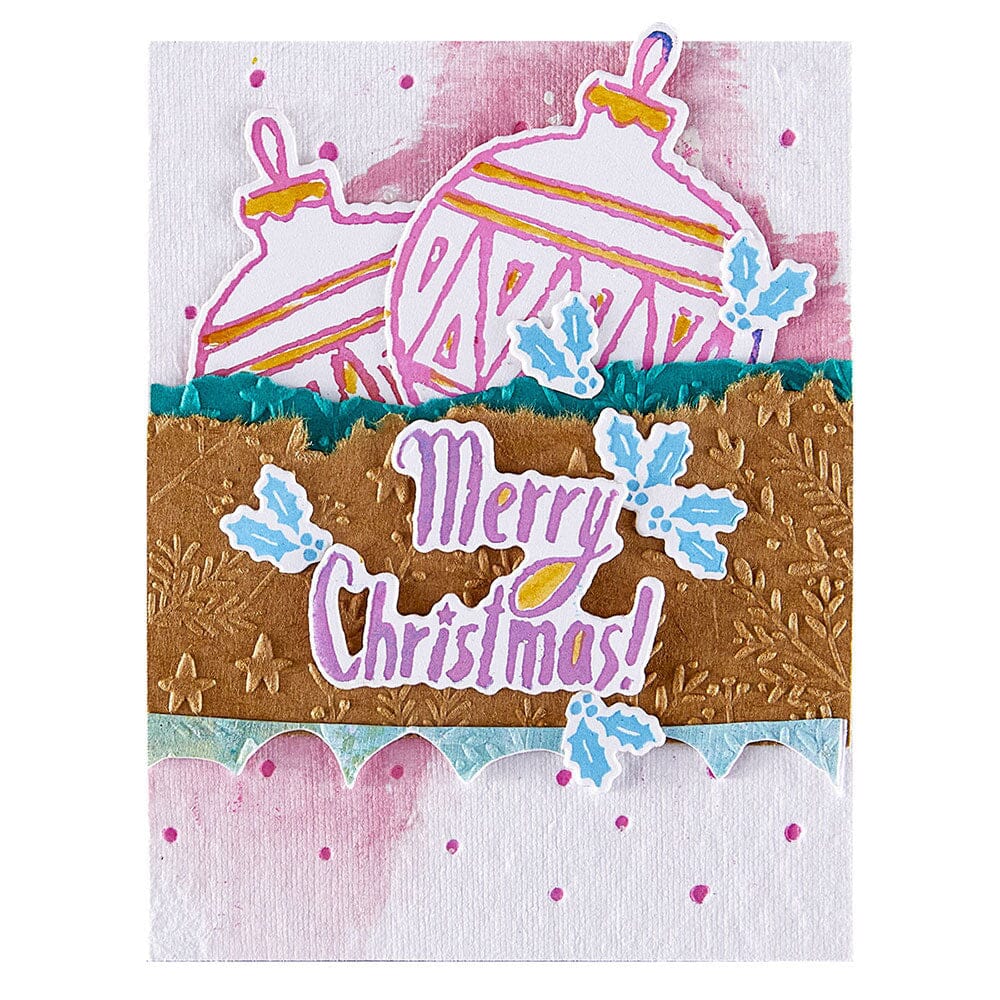 Dina Wakley MEdia Spellbinders Starry Merry Christmas Betterpress Plates & Dies Dies Dina Wakley Media 