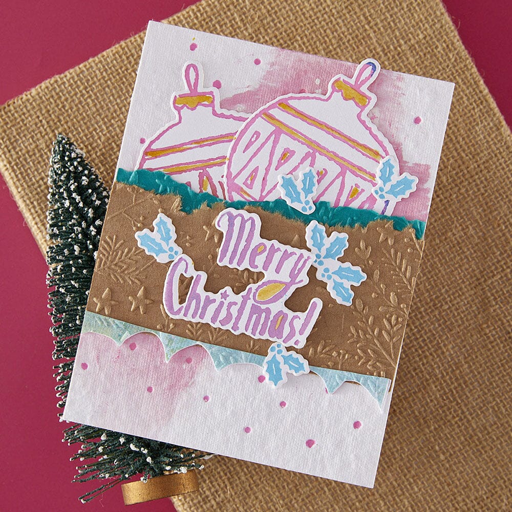 Dina Wakley MEdia Spellbinders Starry Merry Christmas Betterpress Plates & Dies Dies Dina Wakley Media 