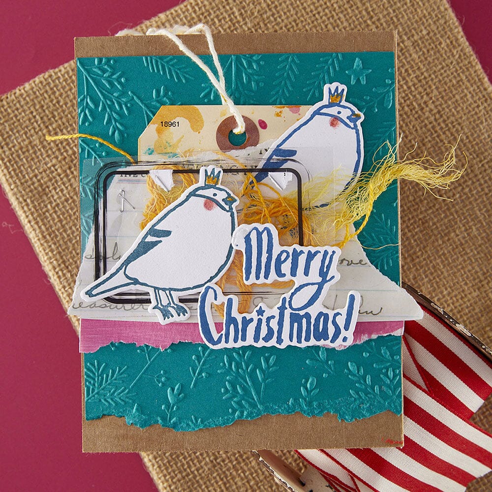 Dina Wakley MEdia Spellbinders Starry Merry Christmas Betterpress Plates & Dies Dies Dina Wakley Media 