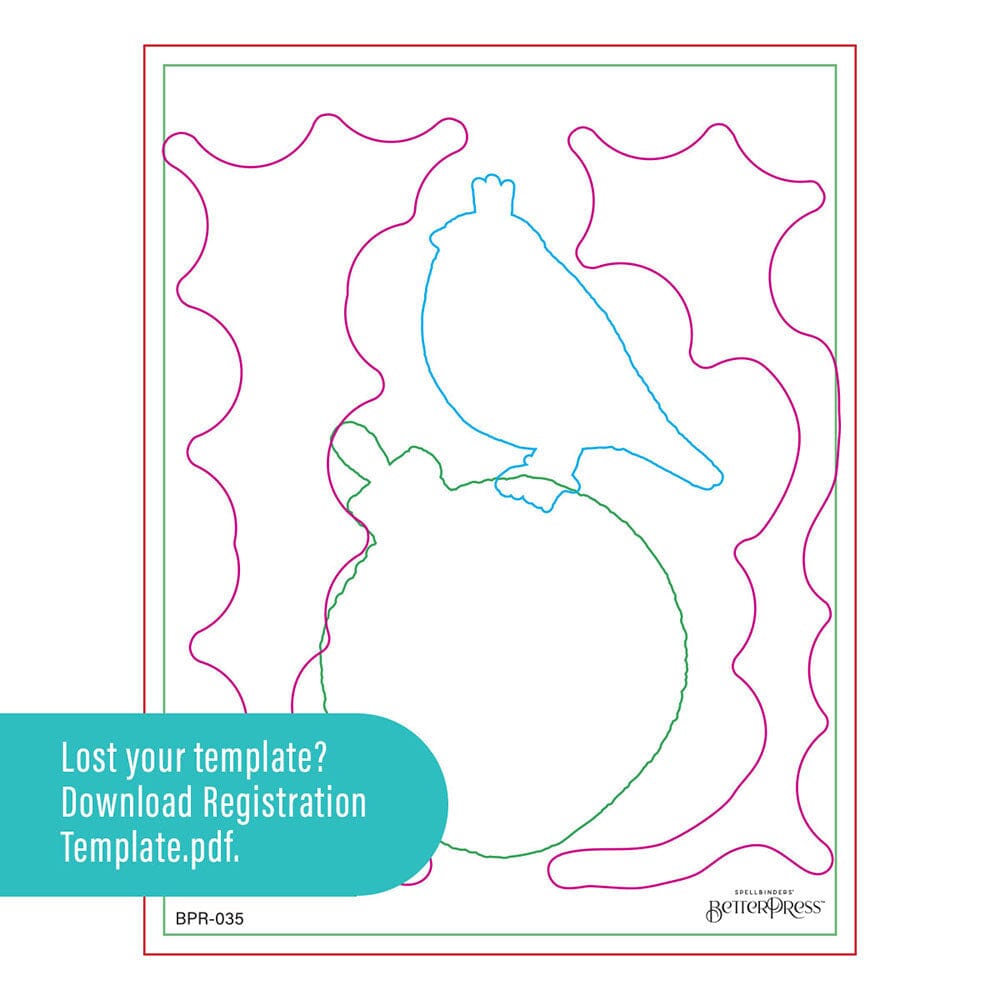 Dina Wakley MEdia Spellbinders Merry, Merry, Merry Bird Betterpress Plates & Dies Dies Dina Wakley Media 