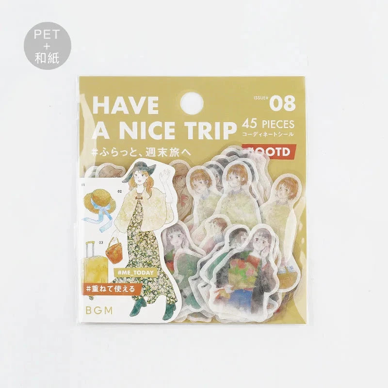 BGM Coordinate Seal Today's Me Stickers BGM Have a Nice Trip 