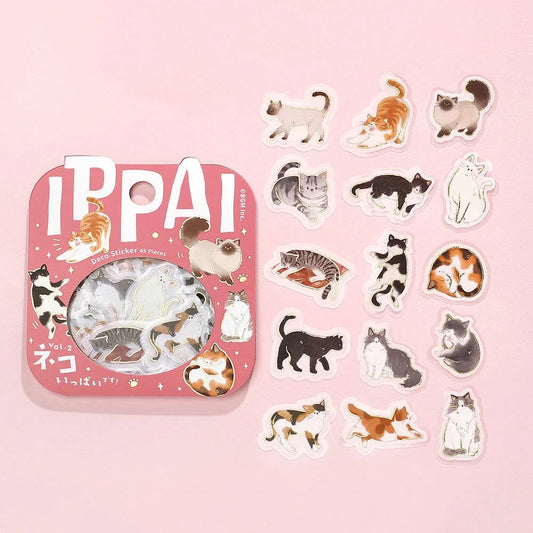 BGM IPPAI Flake Stickers Stickers BGM Lots of Cats 