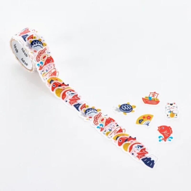 Bande Washi Roll Sticker - Auspicious Pattern Washi Tape Bande 