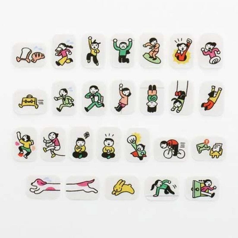 Bande Washi Roll Sticker - People Who Live in Notebooks, Very Busy Washi Tape Bande 