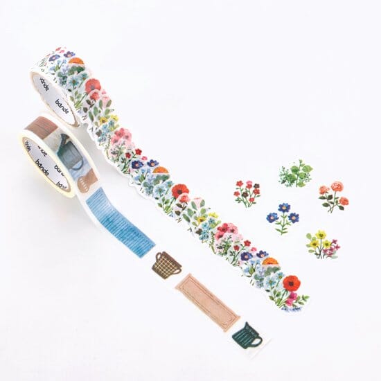 Bande Washi Roll Sticker and Masking Tape - Flower Garden Kalo Washi Tape Bande 