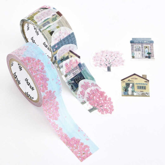Bande Washi Roll Sticker and Masking Tape - Cherry Blossom Street Washi Tape Bande 