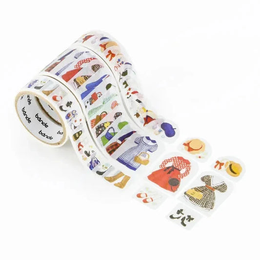 Bande Washi Roll Stickers - Dress Up, Retro Cinema Lady Washi Tape Bande 