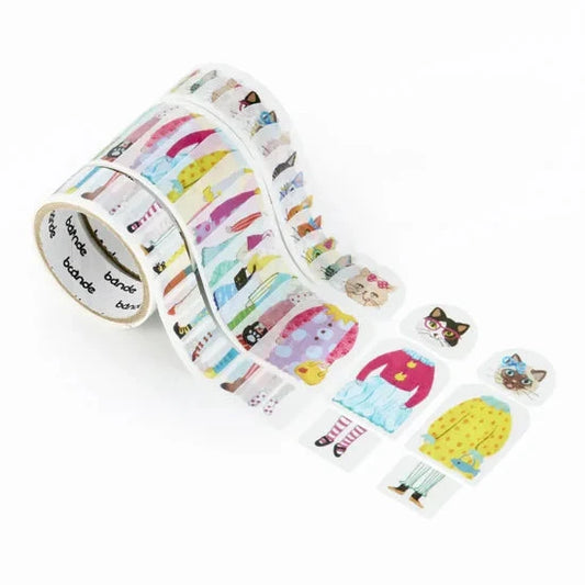 Bande Washi Roll Stickers - Dress Up, Cat Girl's Party Washi Tape Bande 