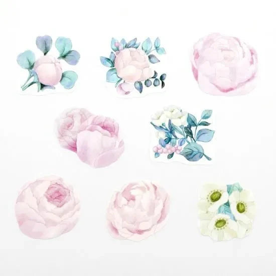 Bande Washi Roll Sticker Set - Peony Bouquet Washi Tape Bande 