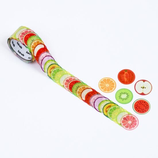 Bande Washi Roll Sticker - Sliced Fruit and Vegetables Washi Tape Bande 