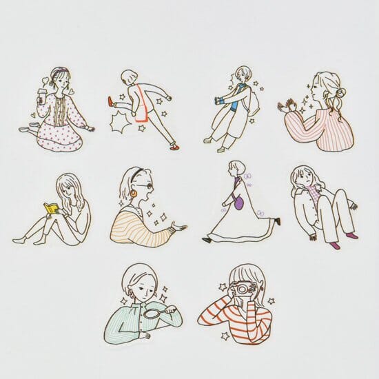 Bande Washi Roll Sticker Set - Everyday Laid Back Girl Kalo Washi Tape Bande 