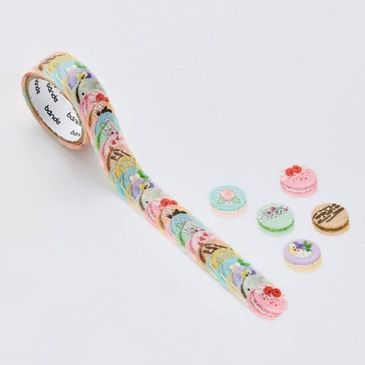 Bande Washi Roll Sticker - Dressed up Macaroons Washi Tape Bande 