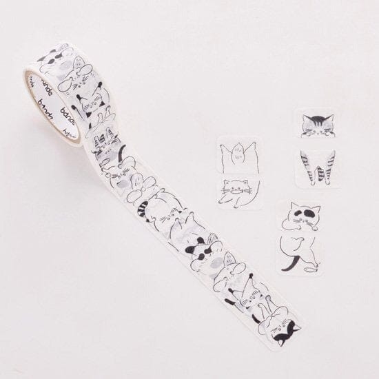 Bande Washi Roll Sticker - Lose Cat Sandwich Washi Tape Bande 
