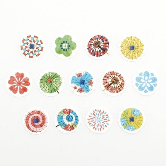 Bande Washi Roll Sticker - Cozy Umbrella and Flowers Washi Tape Bande 