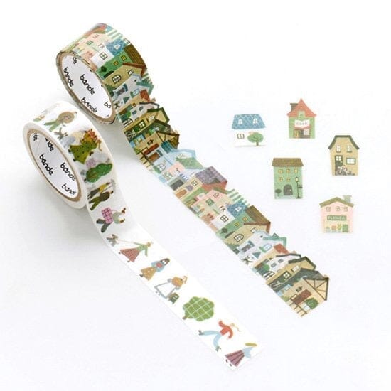 Bande Washi Roll Sticker and Masking Tape - Yasashisa Colour City and Town Washi Tape Bande 