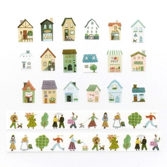 Bande Washi Roll Sticker and Masking Tape - Yasashisa Colour City and Town Washi Tape Bande 