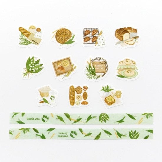 Bande Washi Roll Sticker and Masking Tape - Bakery Suzuran Washi Tape Bande 