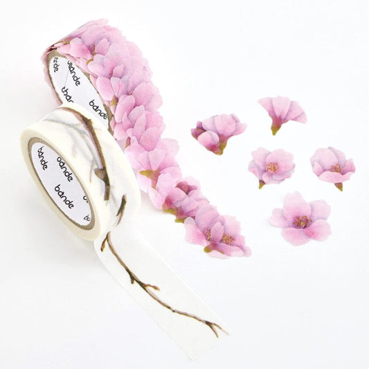 Bande Washi Roll Sticker and Masking Tape - Kawazu Cherry Tree Washi Tape Bande 