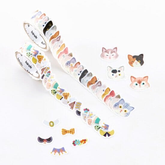 Bande Washi Roll Sticker Set - Okigae Cat Washi Tape Bande 