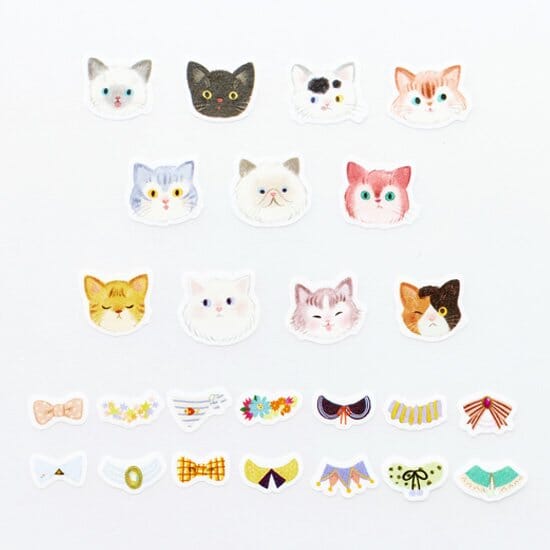 Bande Washi Roll Sticker Set - Okigae Cat Washi Tape Bande 
