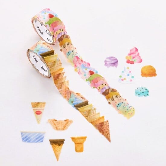 Bande Washi Roll Sticker Set - Ice Cream Shop Washi Tape Bande 
