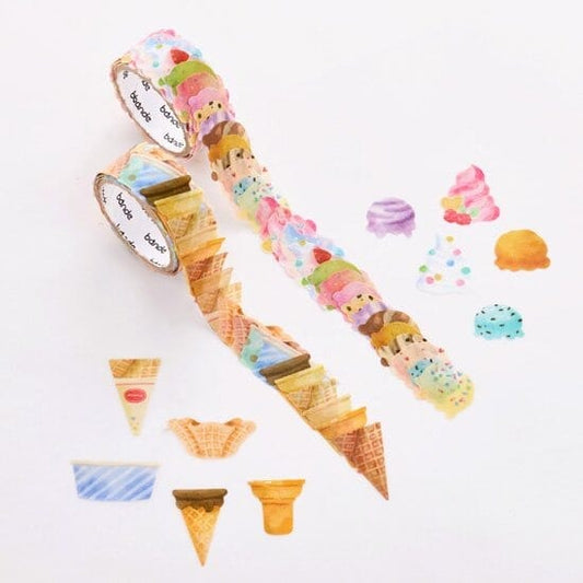 Bande Washi Roll Sticker Set - Ice Cream Shop Washi Tape Bande 