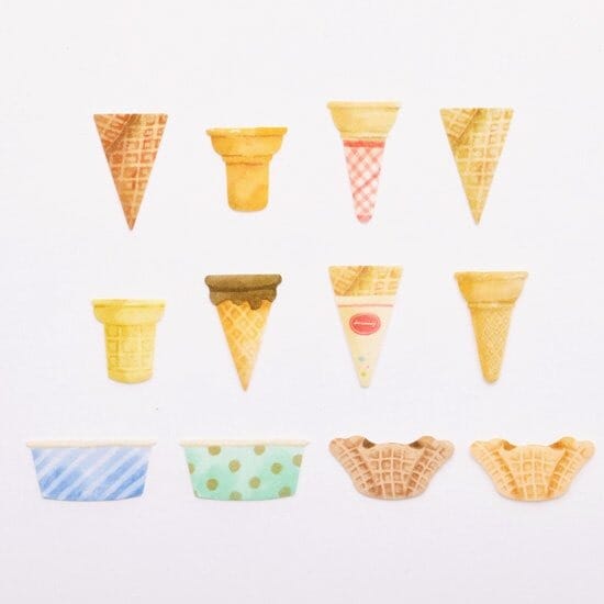 Bande Washi Roll Sticker Set - Ice Cream Shop Washi Tape Bande 