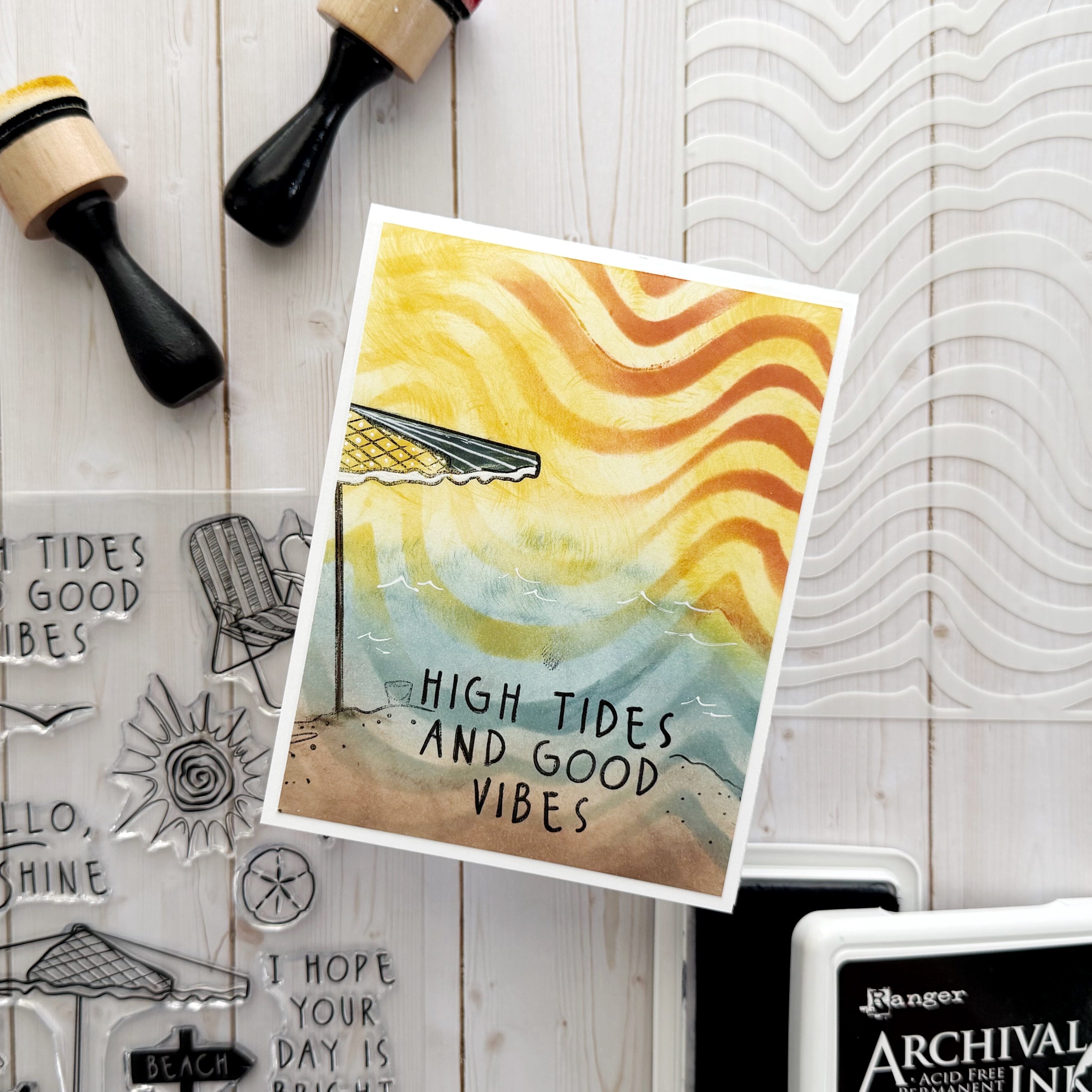 Make-It™ Clear Stamp Set, Beach Vibes Stamps Make It 