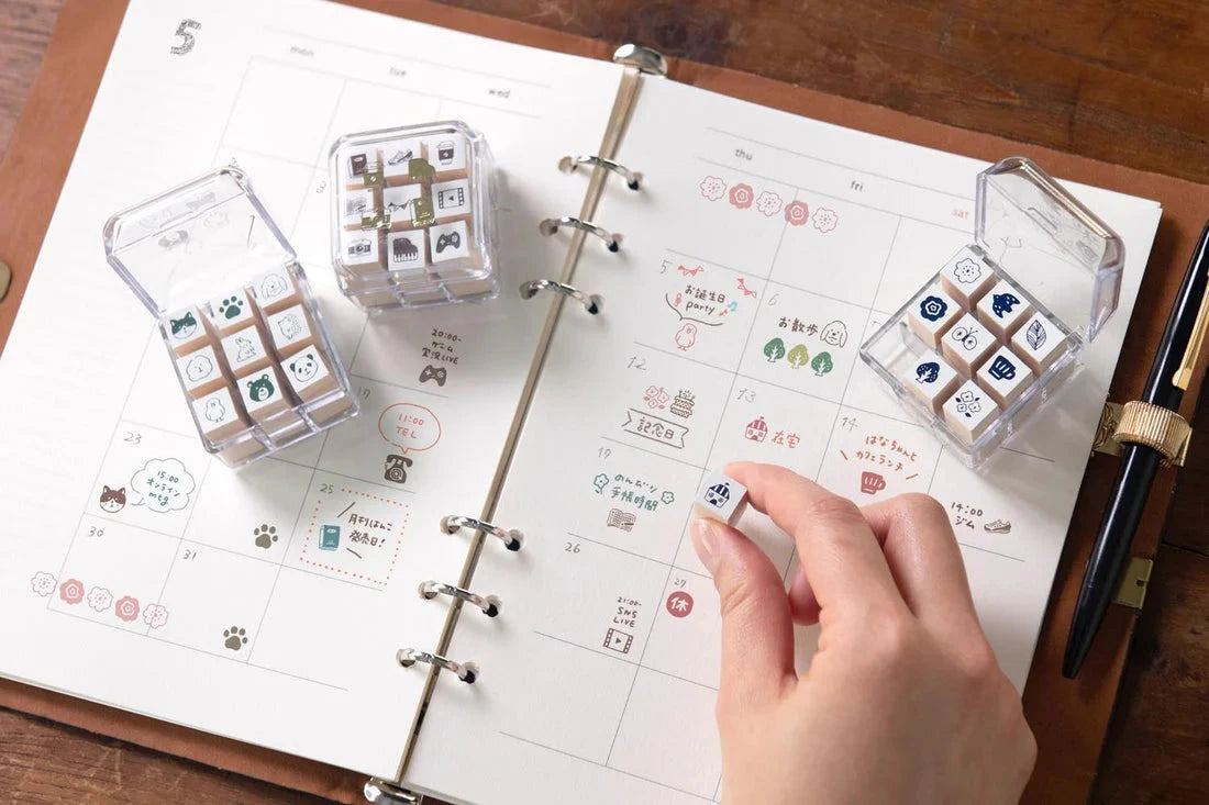 Tech-no-Aibo Beverly Planner Companion Stamp Set - Schedule Stamps Beverly 