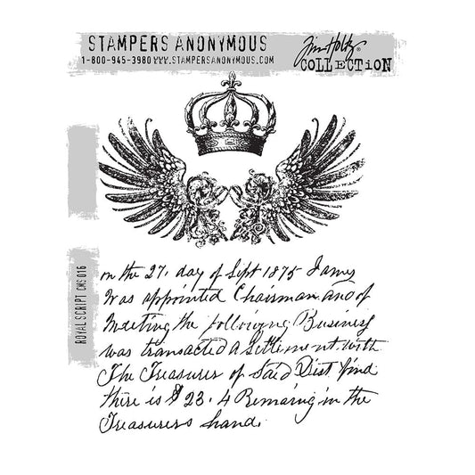 Tim Holtz Stampers Anonymous Cling Mount Stamp Royal Script Stampers Anonymous Tim Holtz Other 
