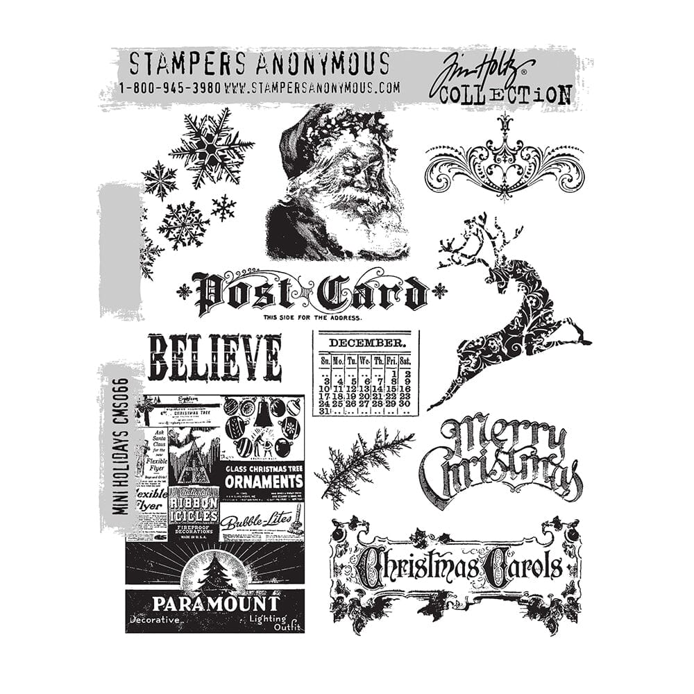 Tim Holtz Stampers Anonymous Cling Mount Stamp Mini Holidays Stampers Anonymous Tim Holtz Other 