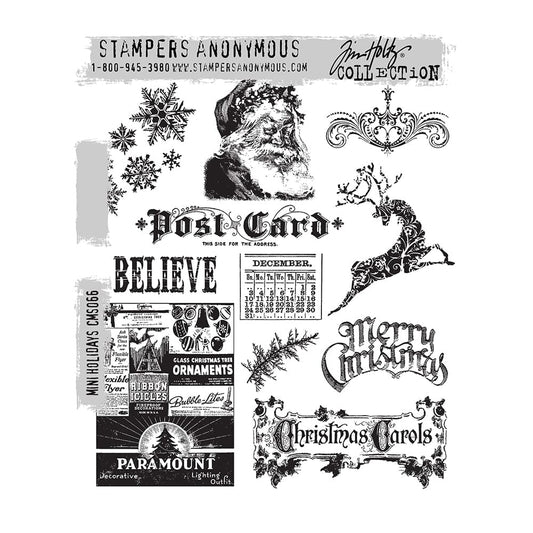 Tim Holtz Stampers Anonymous Cling Mount Stamp Mini Holidays Stampers Anonymous Tim Holtz Other 