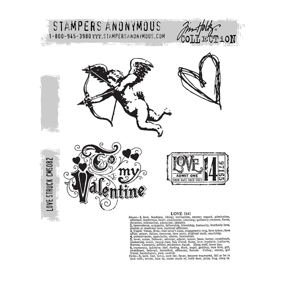 Tim Holtz Stampers Anonymous Cling Mount Stamp Love Struck Stampers Anonymous Tim Holtz Other 