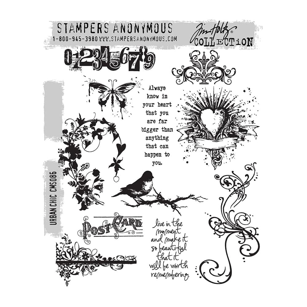 Tim Holtz Stampers Anonymous Cling Mount Stamp Urban Chic Stampers Anonymous Tim Holtz Other 